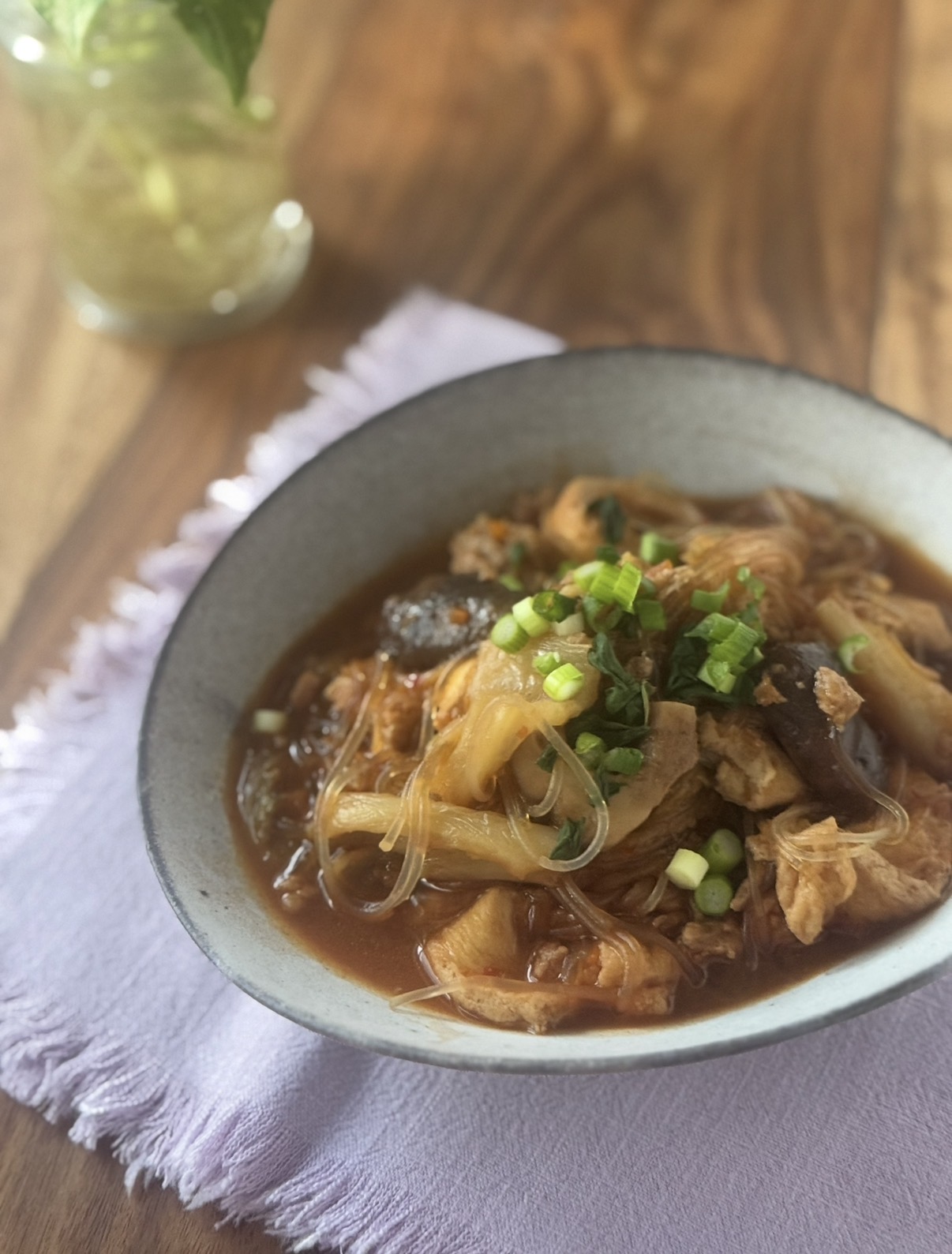 発酵野菜みそレシピ｜白菜と油揚げの春雨中華煮込み